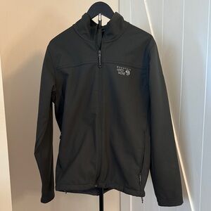 Mountain Hardwear Men's Black Softshell Full-Zip Jacket